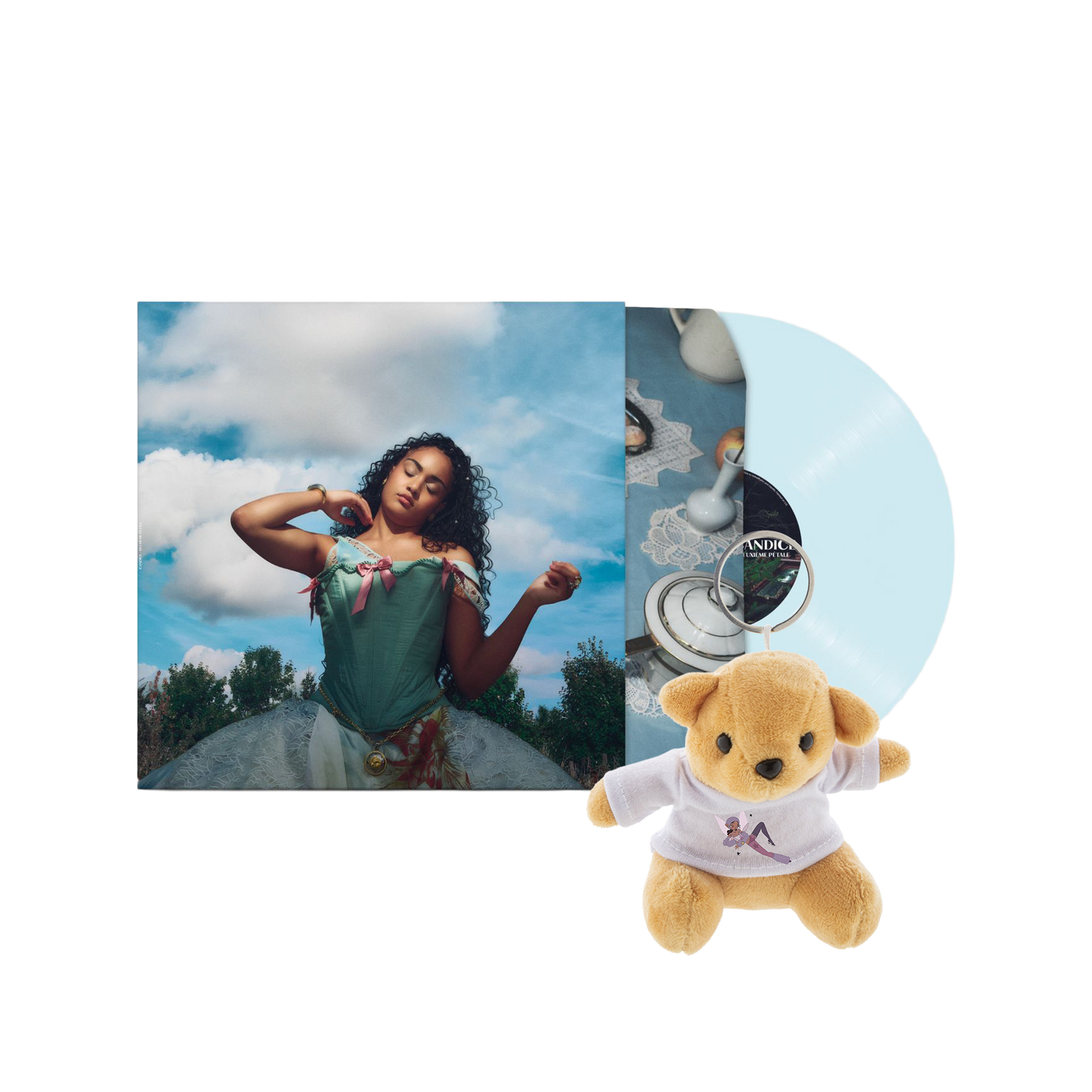 Vinyle + Ours en peluche